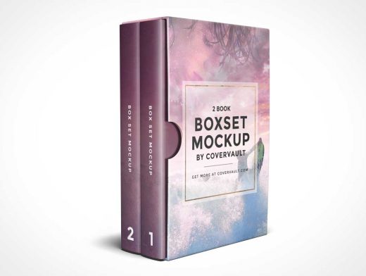 2 Books @ 6 x 9 PSD Mockup Box Set