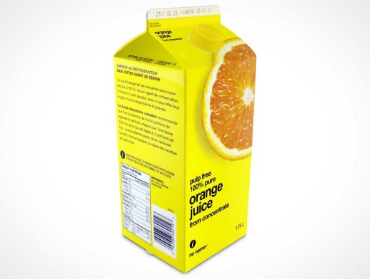 2Litre Carton PSD Mockup For Milk or Juice Products