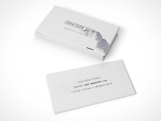 8 Different Business Card Layouts PSD Mockup