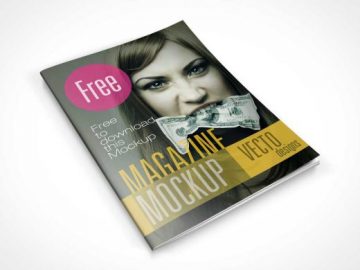 8 Free Magazine PSD Mockups Cover And Page Shots