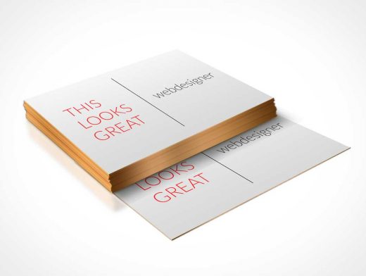 Business Card Stack Design PSD Mockup
