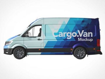 Cargo Delivery Van PSD Mockup