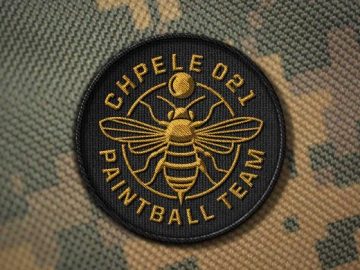 Circular Badge Stitched Patch PSD Mockup