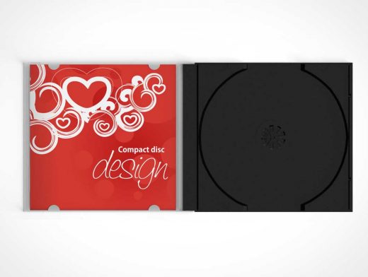 Compact Disk Jewel Case PSD Mockup