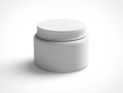 Cosmetics Jar PSD Mockup With Twist Lid