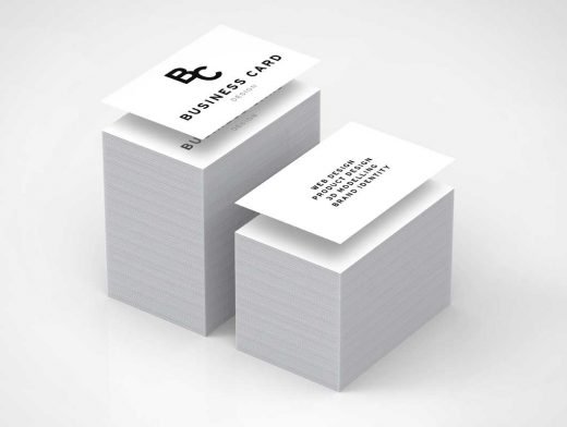 Double Stacks Business Card PSD Mockup