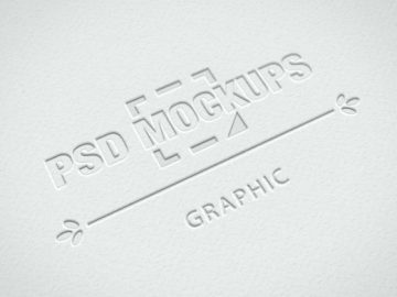 Embossed Logo On Corporate Letterhead Cover PSD Mockup