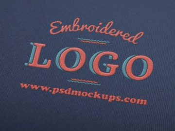 Embroidered Logo PSD Mockup