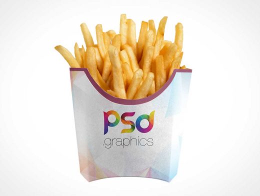 Fast Food French Fries & Packaging PSD Mockup