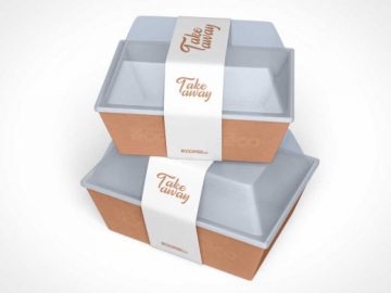 Fast-Food Take-Out Container PSD Mockup
