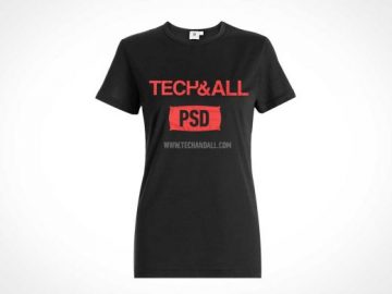 Female T-Shirt PSD Mockup v2