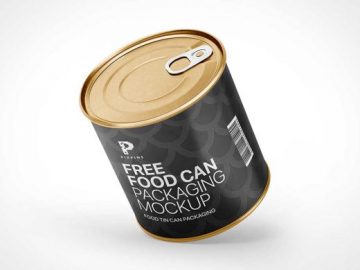 Food Can & Pull Tab PSD Mockup