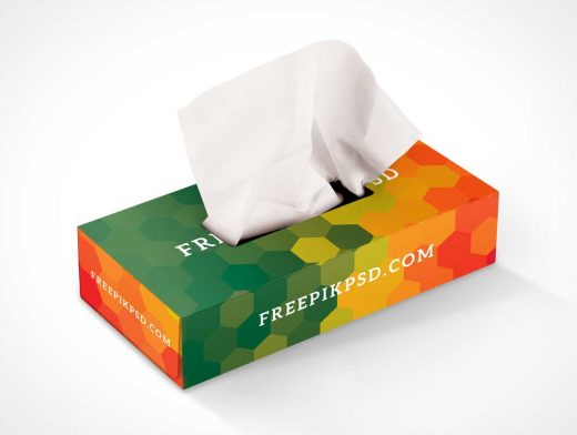 Free Kleenex Tissue Box PSD Mockup