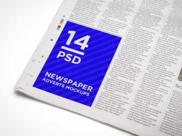Free Newspaper PSD Mockup Advert