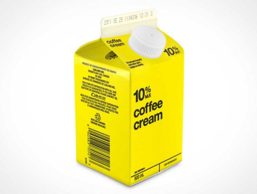 Half Pint Milk Carton PSD Mockup