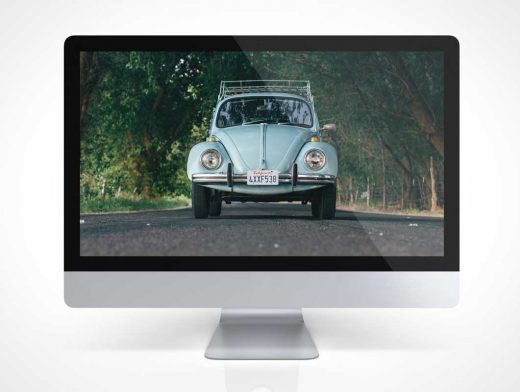 iMac 5K Monitor Display Front PSD Mockup