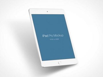 iPad Pro PSD Mockup White Model