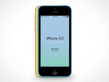 iPhone 5C PSD Mockup Vector Smart Objects