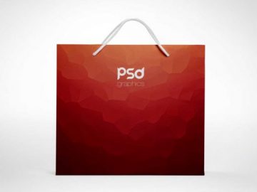 Large Shopping Paper Bag PSD Mockup