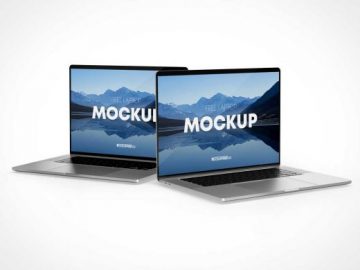MacBook Laptops PSD Mockup