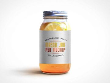 Mason Jar PSD Mockup
