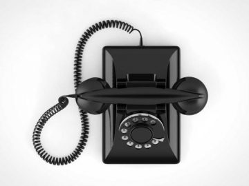 Old Style Rotary Telephone PSD Mockup