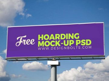 Outdoor Advertising Hoarding PSD Mockup