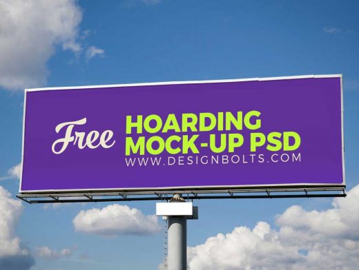 Outdoor Advertising Hoarding PSD Mockup