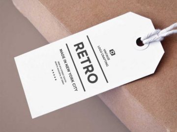 Paper Tag PSD Mockup Product Label and String