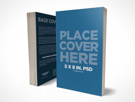 Paperback Front And Back Cover Book PSD Mockups