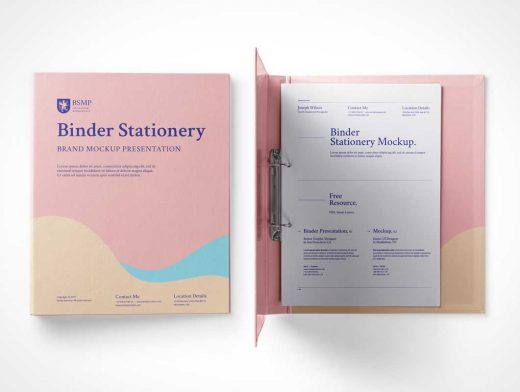 Ring Binder PSD Mockup Open And Closed