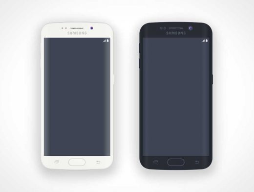 Samsung Galaxy S6 Edge Black and White PSD Mockup