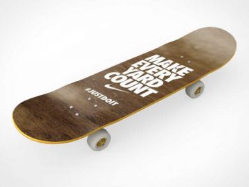 Skateboard Surface Product Branding PSD Mockup