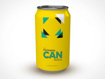 Soda Can Product Design Branding PSD Mockup