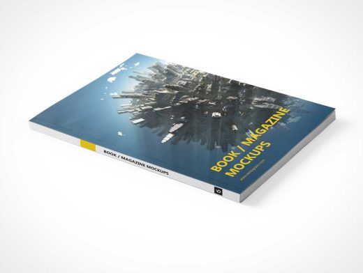 Softcover Magazine Front Cover & Inside Pages PSD Mockup