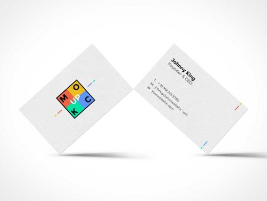 Standing Business Card PSD Mockup