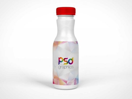 Twist Cap Sealed Plastic Yogurt Bottle PSD Mockup