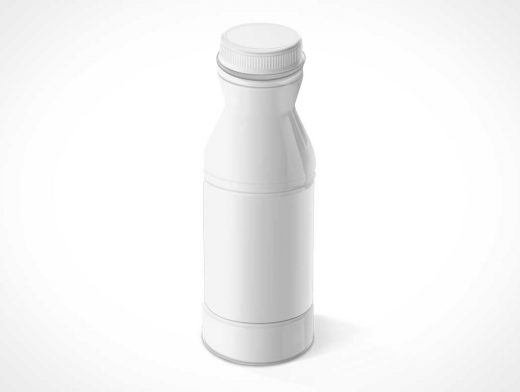 White-label Plastic Drink Bottle & Cap PSD Mockup